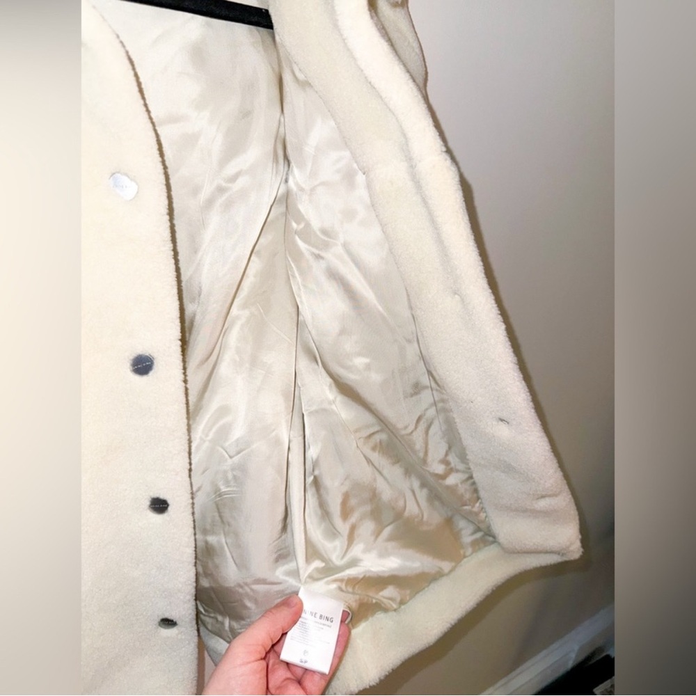 Anine Bing faux shearling oversized bomber jacket apres ski cabincore teddy - Picture 10 of 15